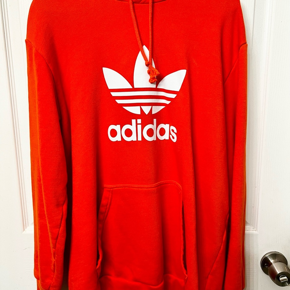 Adidas Men's Bright orange hoodie